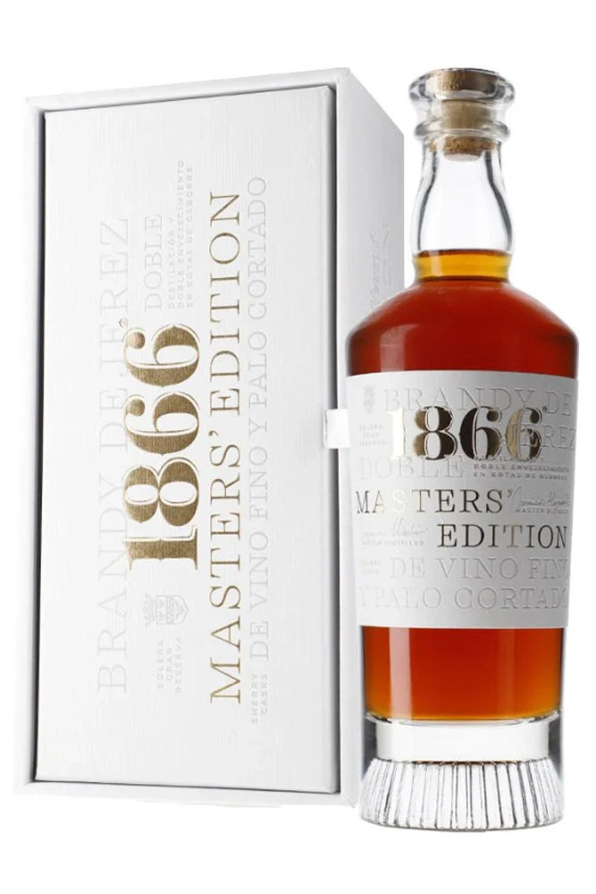 Botella 1866 Master’s Edition 70 cl con estuche, brandy de Jerez Solera Gran Reserva.