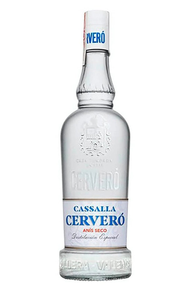 Botella de 1 litro de Anís Seco Cervero 46º, un anís seco español de alta calidad elaborado en Castilla-La Mancha. Ideal para disfrutar solo o con hielo. Presentado en botella de vidrio transparente.