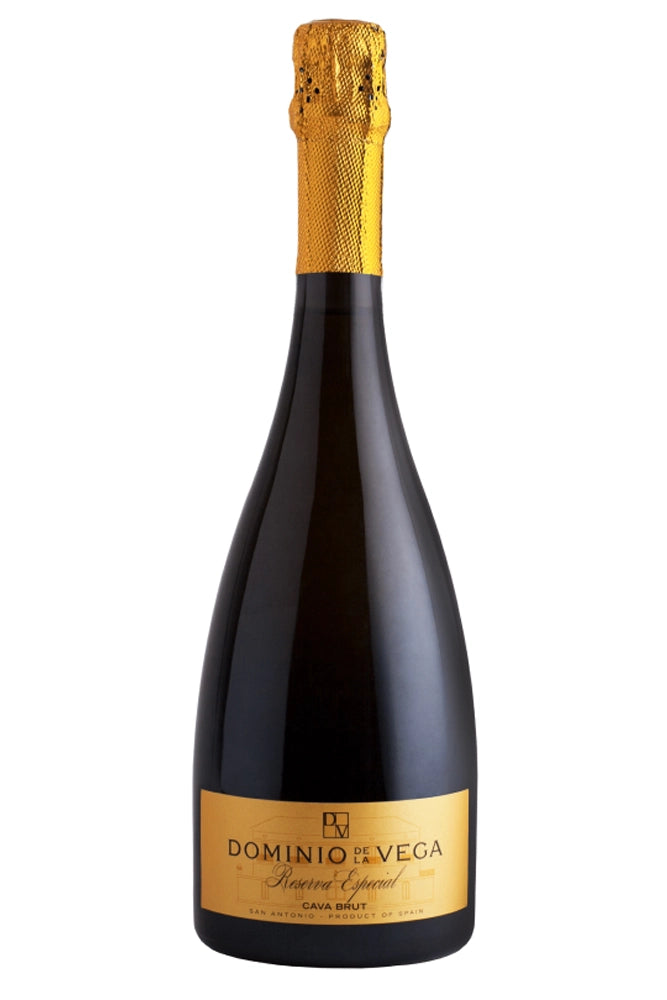 Botella Dominio de la Vega Reserva Especial 75 cl, cava Brut con notas de fruta blanca, bollería y frutos secos.