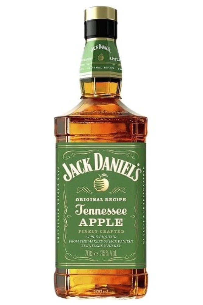Botella de whisky Jack Daniel’s Apple 1L, mezcla del clásico Old No.7 con licor natural de manzana verde. Dulce y refrescante.