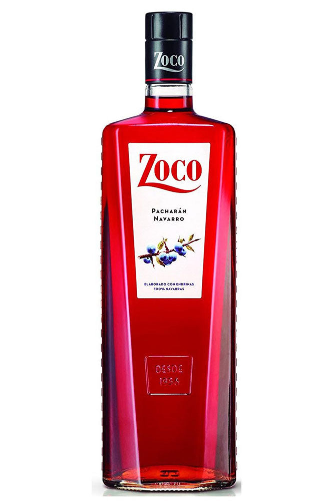 Botella de 1 L de Pacharán Zoco, el pacharán navarro más clásico y exportado, de sabor suave, dulce y equilibrado.