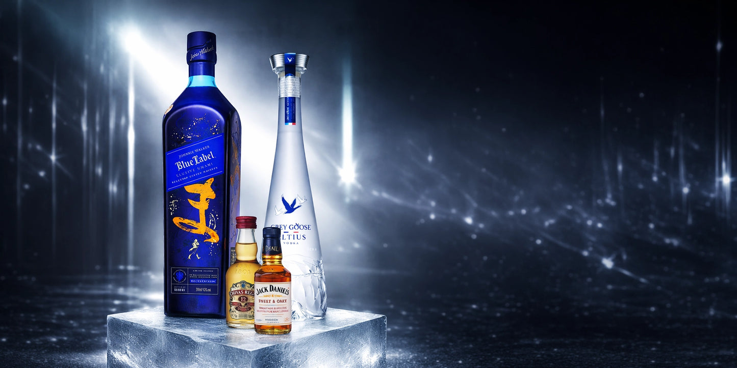 Pack Horizonte de Vanguardia: JW Blue Umami y Grey Goose Altius