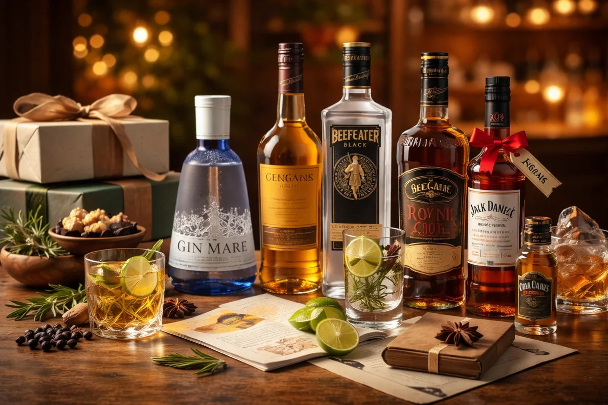 Pack de gin Beefeater Black y ron Havana Origen con mini Jack Daniel’s Tennessee Whiskey, ideal para compartir y regalar.