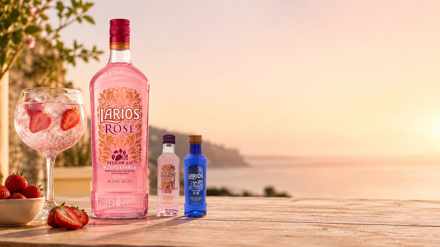 Ginebra Larios Rosé Premium + Miniatura de Regalo — Edición de Verano