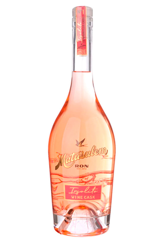Botella de 70 cl de Ron Matusalem Insólito, ron premium edición limitada 40% vol., acabado en barricas de vino tempranillo, notas de frutos rojos y vainilla.