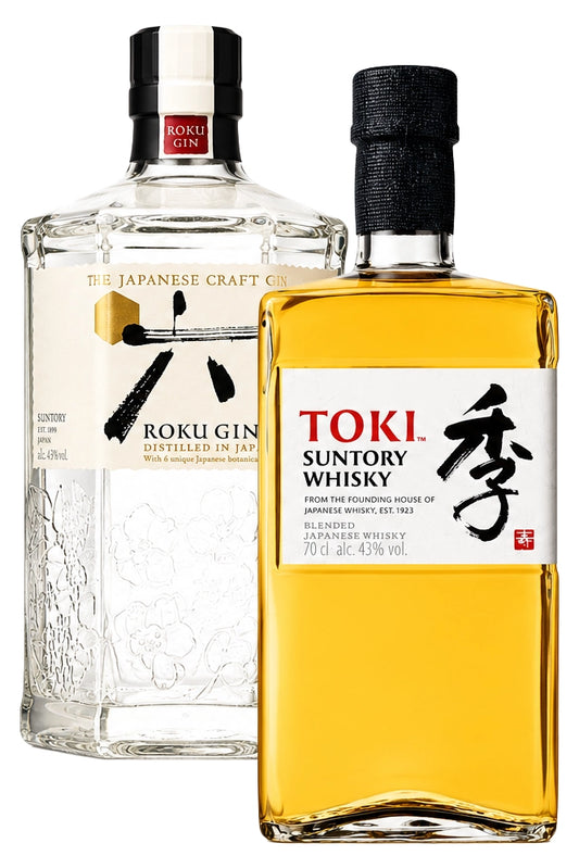 Pack Fusión Japonesa: Whisky Suntory Toki + Botella Roku Gin de Regalo