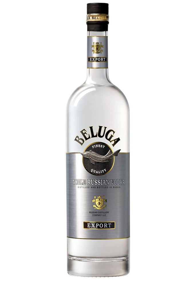 Botella Beluga Noble 1 L, vodka ruso super premium con notas de miel, malta y vainilla, elaborado con agua pura de Siberia.