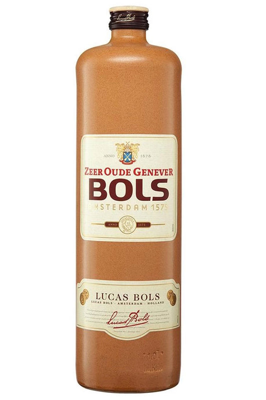 Botella Bols Zeer Oude 1 L, genever tradicional holandés con malta, enebro y notas suaves de vainilla.