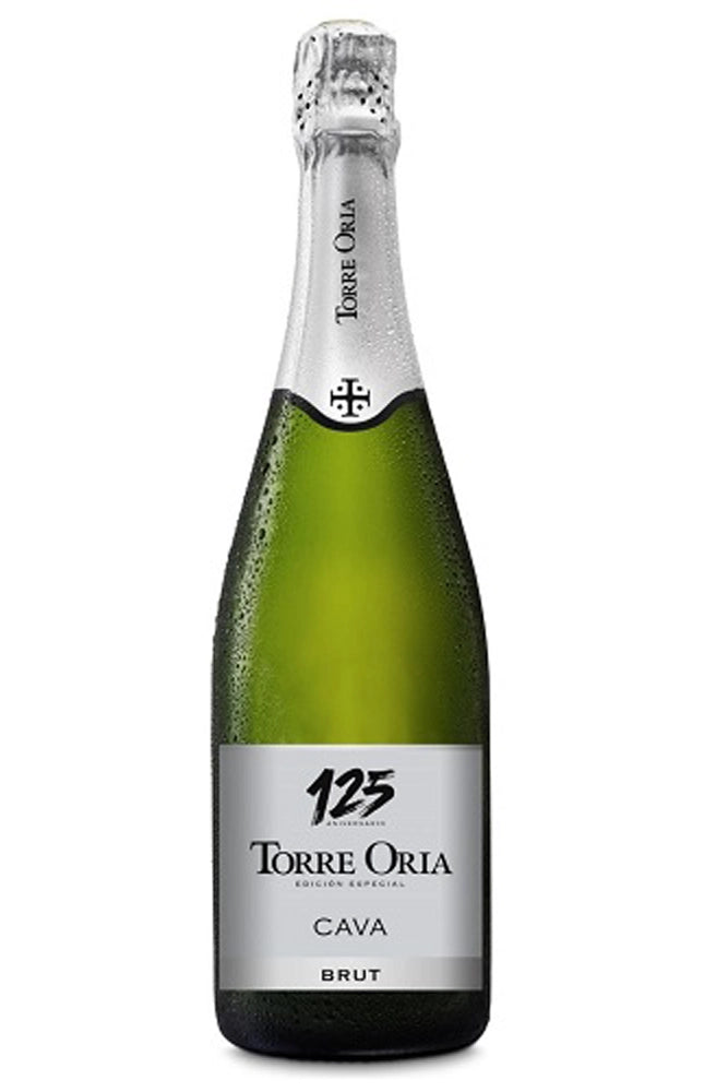 Botella Cava Torre Oria Brut, cava valenciano fresco y afrutado con burbuja fina.