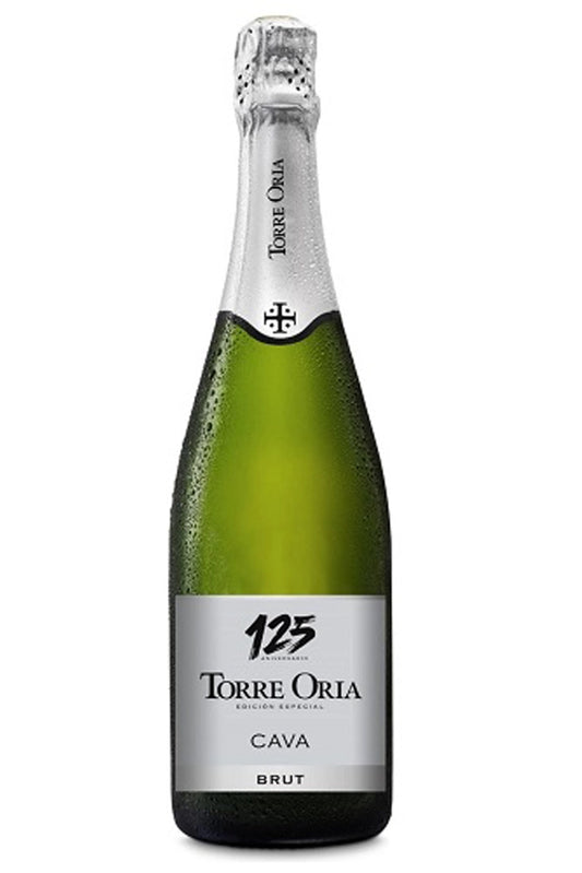 Botella Cava Torre Oria Brut, cava valenciano fresco y afrutado con burbuja fina.