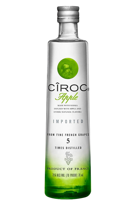 Botella Cîroc Apple 70 cl, vodka francés aromatizado con manzana verde, fresco, jugoso y ligeramente dulce.