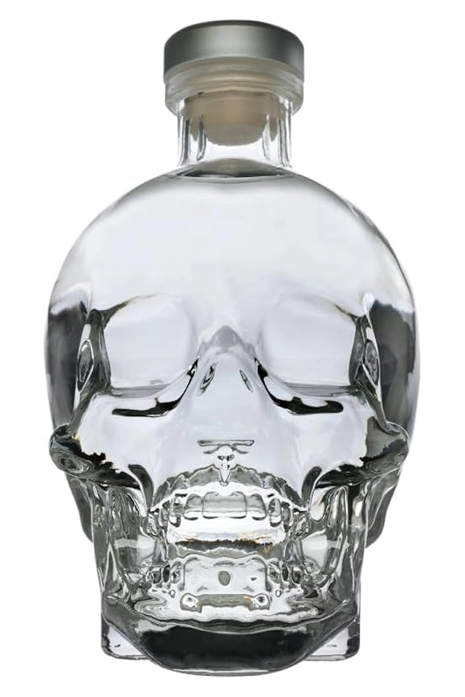 Botella calavera Crystal Head Vodka 70 cl, vodka canadiense ultra premium filtrado con cristales Herkimer para personas con discapacidad visual o auditiva.