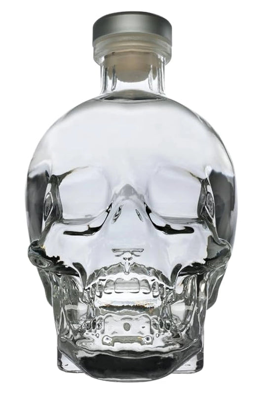 Botella calavera Crystal Head Vodka 70 cl, vodka canadiense ultra premium filtrado con cristales Herkimer para personas con discapacidad visual o auditiva.