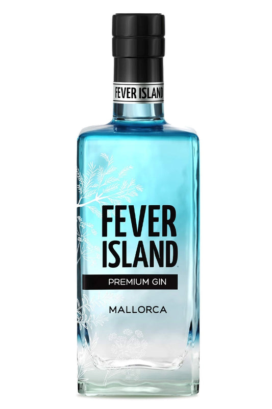 Botella Fever Island Gin 70 cl, ginebra mediterránea con cítricos, almendra y lavanda.