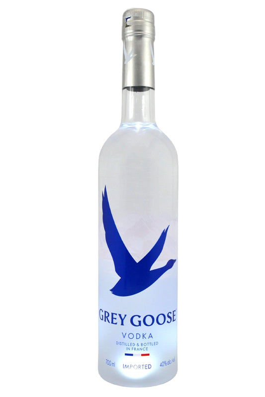 Botella Grey Goose Night Vision 70 cl, vodka francés premium en edición iluminada, suave, equilibrado y sedoso.