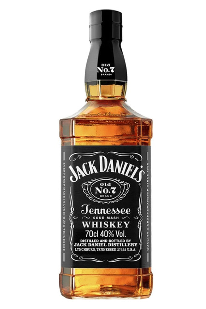 Botella de whisky Jack Daniel’s 70 cl, Tennessee whiskey filtrado con carbón, con notas de caramelo, plátano y roble.