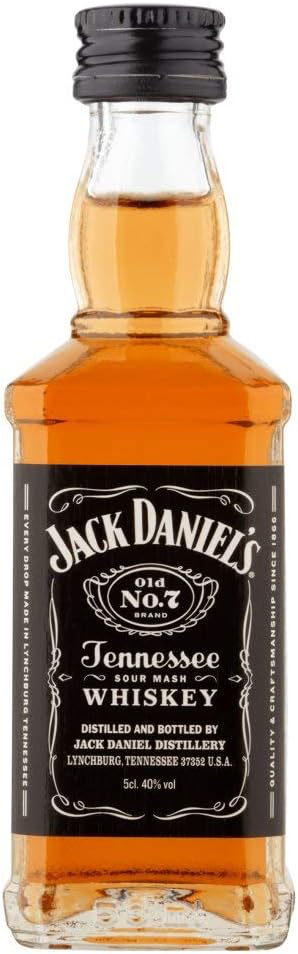 Botella de Jack Daniel's Old No. 7 Tennessee Whiskey en miniatura de 5 cl.
