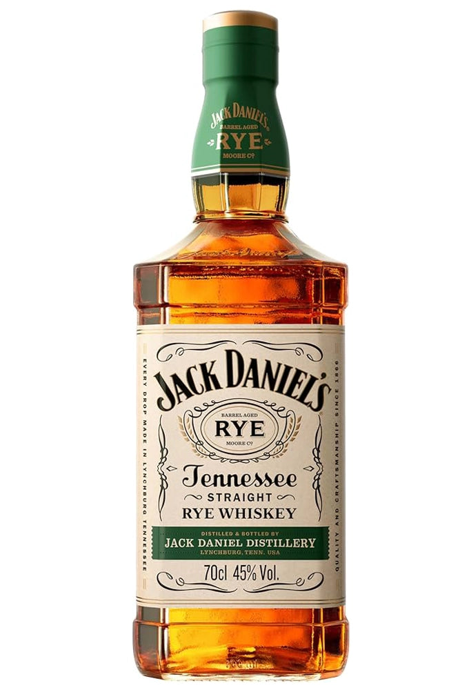 Botella Jack Daniel’s Rye 70 cl Tennessee Rye Whiskey 70% centeno.