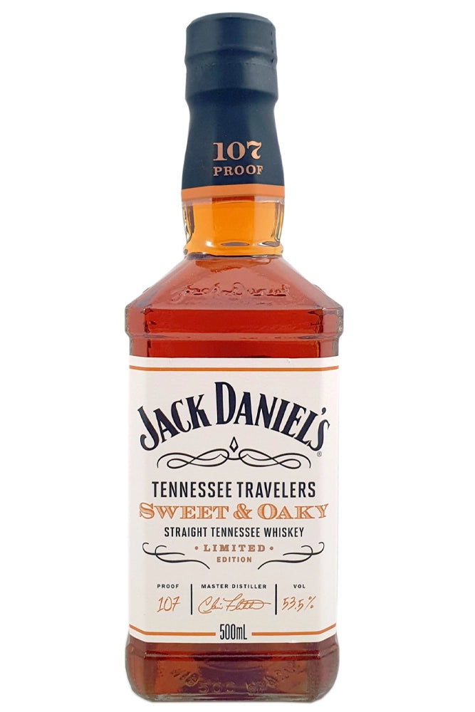 Botella Jack Daniel’s Sweet & Oaky 50 cl edición Tennessee Travelers.