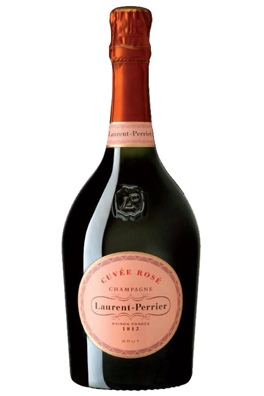 Botella Laurent-Perrier Cuvée Rosé 75 cl, champagne rosado con notas de frambuesa, fresa y cereza, fresco y elegante.