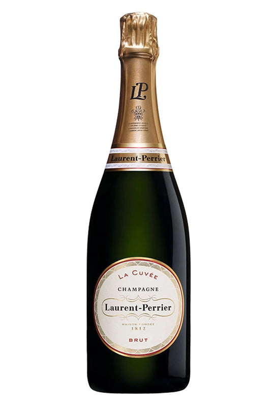 Botella Laurent-Perrier La Cuvée Brut 75 cl, champagne fresco con notas de cítricos, flores blancas y fina burbuja.