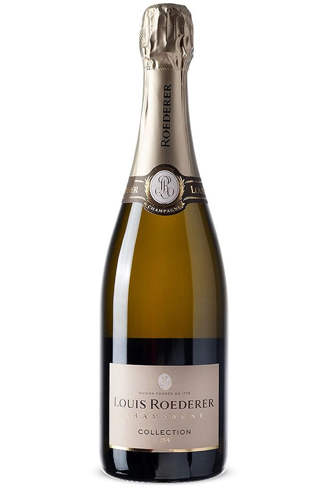 Botella de Champagne Louis Roederer Collection 244 75 cl, elegante brut con notas de fruta blanca, brioche y mineralidad fresca.