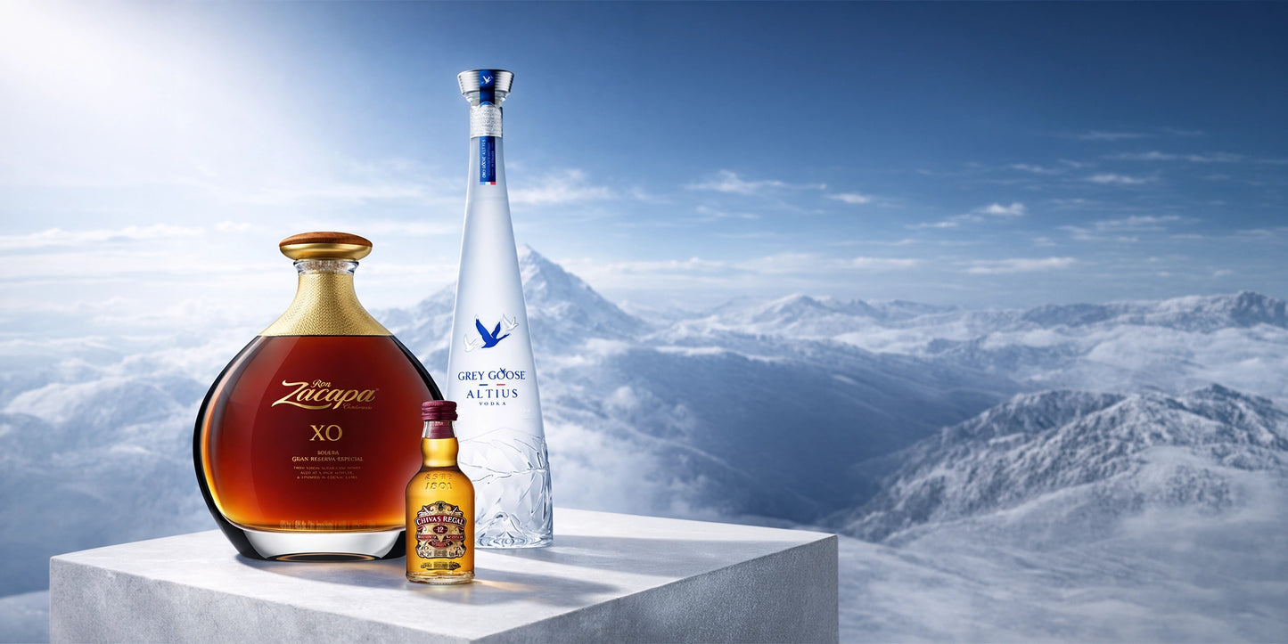 Pack Premium Elegancia de Altura: Zacapa XO y Grey Goose Altius