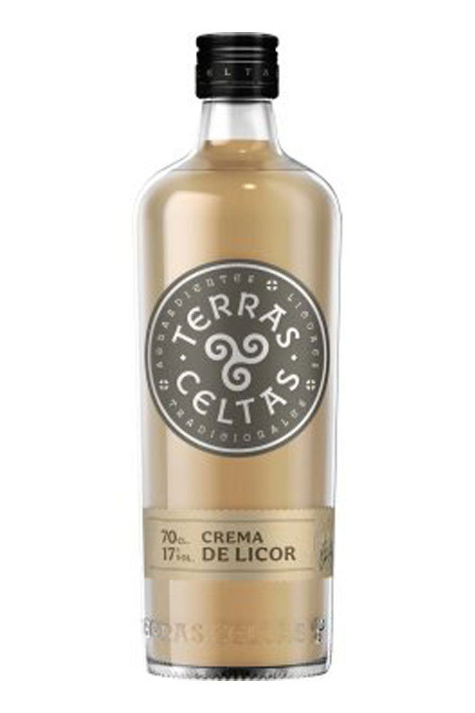 Botella de Crema Terras Celtas 70 cl, licor gallego cremoso elaborado con orujo y leche. Dulce, suave y perfecto para sobremesa.