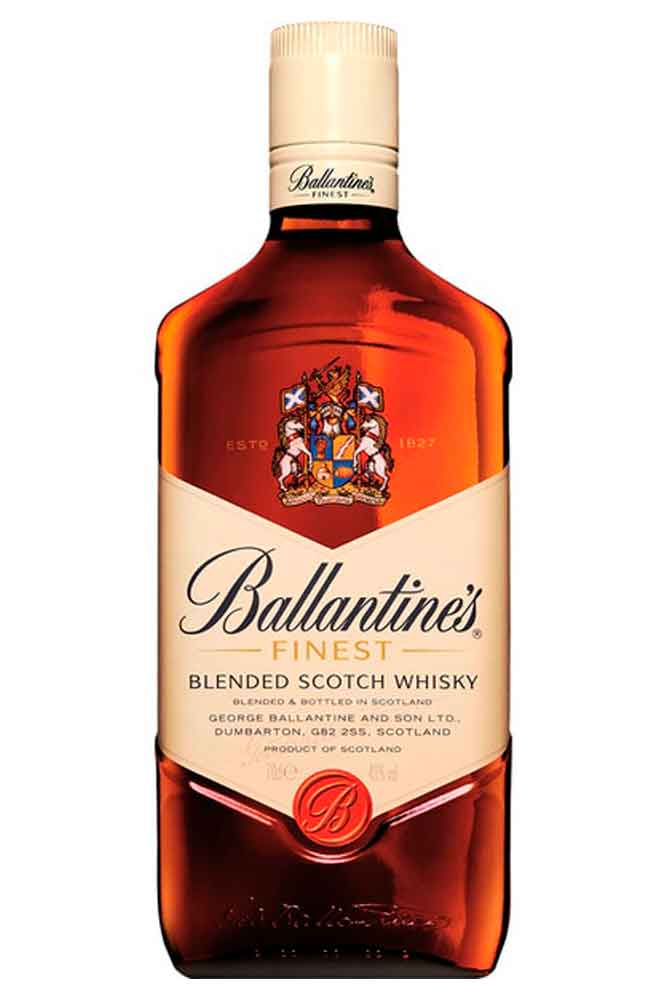 Botella de 1 Litro de Ballantine’s Finest. Whisky blended escocés dorado, 40º. Clásico, suave y perfecto para combinados.