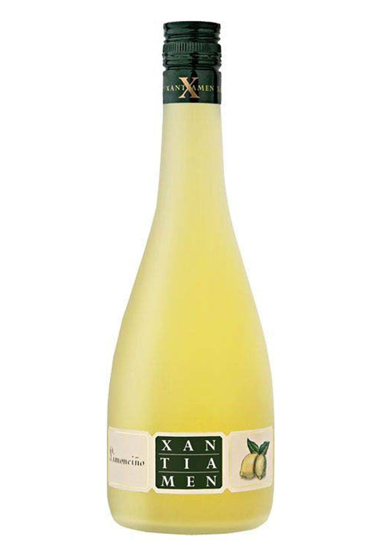 Botella de Xantiamén Limonciño 70 cl, licor gallego elaborado con orujo y limón natural. Fresco, dulce y cítrico, ideal en cócteles o digestivo.